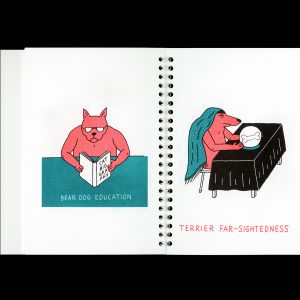 spread from And There Will Be Dogs by Jochen Shievink