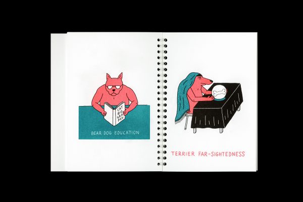 spread from And There Will Be Dogs by Jochen Shievink